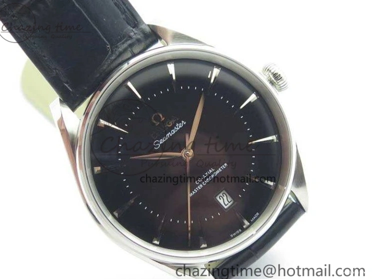 0124 AllSeason Seamaster Edizione Venezia SS Best Edition Black Dial On Leather Strap A 8122